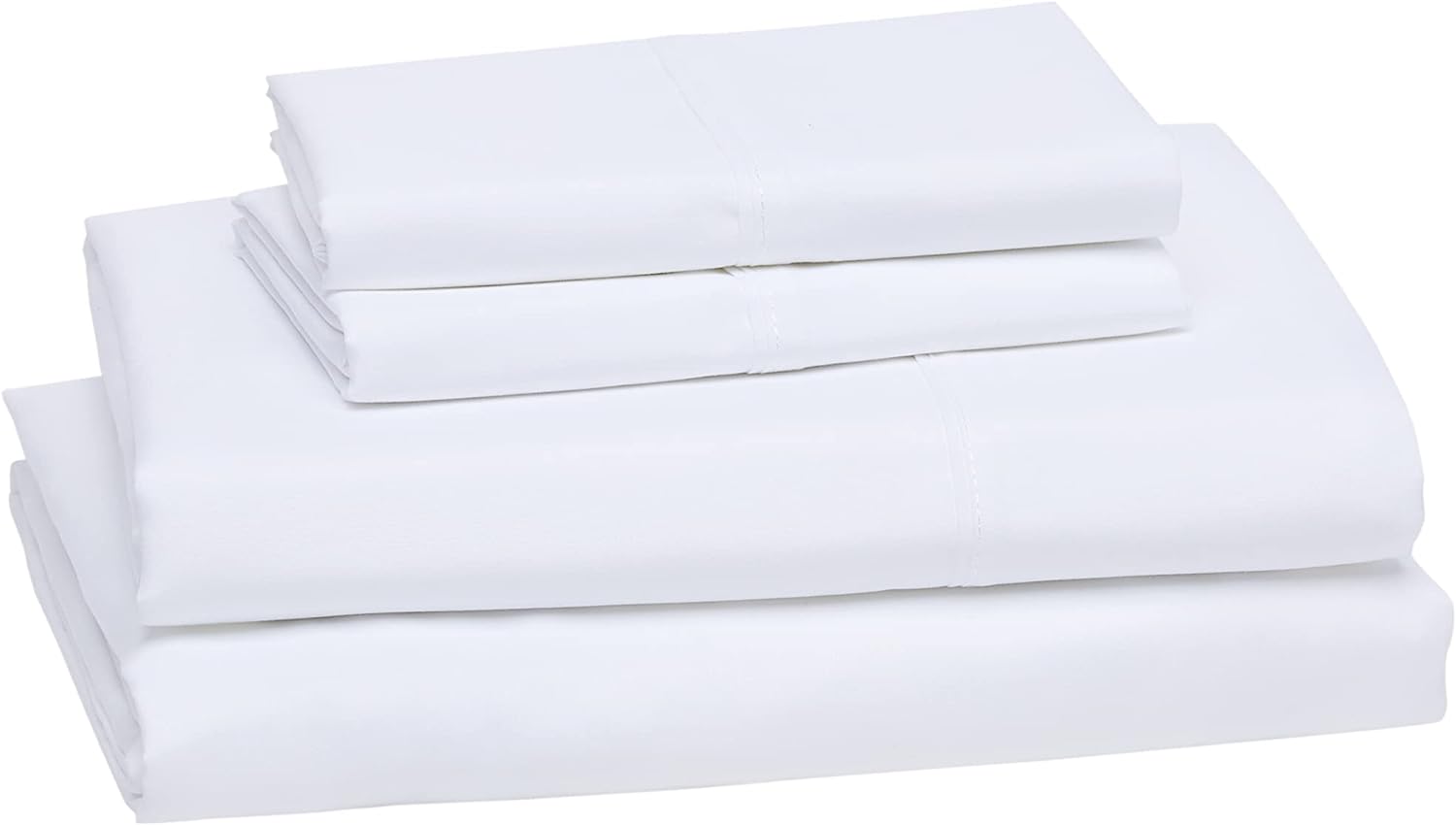 Amazon Basics Lightweight Super Soft Easy Care Microfiber 4-Piece Bed Sheet Set with 14-Inch Deep Pockets, Queen, Beige, Solid