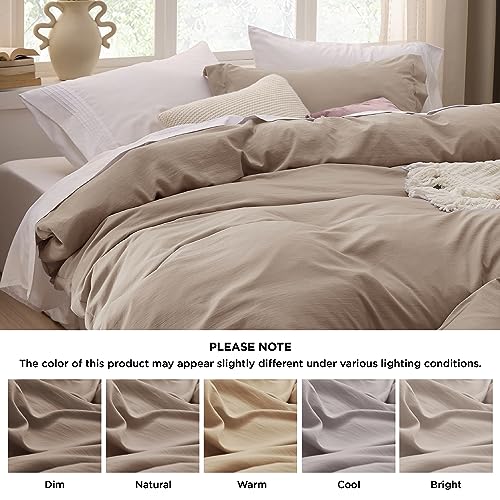 Bedsure White Duvet Cover Queen Size - Soft Prewashed Queen Duvet Cover Set, 3 Pieces, 1 Duvet Cover 90x90 Inches with Zipper Closure and 2 Pillow Shams, Comforter Not Included