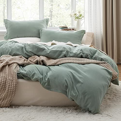 Bedsure White Duvet Cover Queen Size - Soft Prewashed Queen Duvet Cover Set, 3 Pieces, 1 Duvet Cover 90x90 Inches with Zipper Closure and 2 Pillow Shams, Comforter Not Included