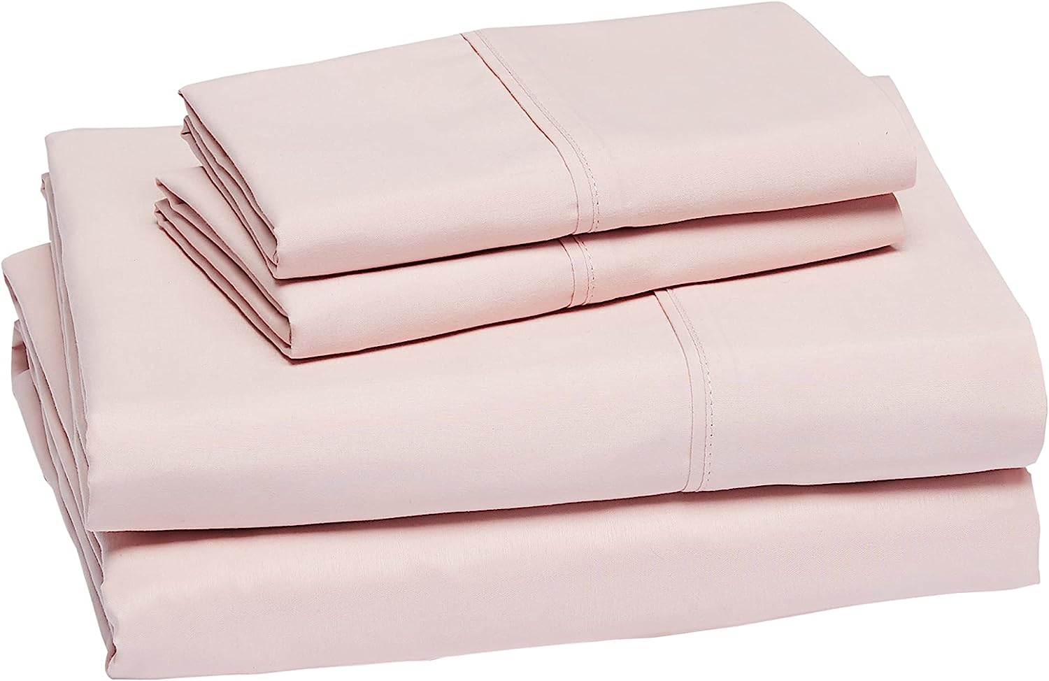 Amazon Basics Lightweight Super Soft Easy Care Microfiber 4-Piece Bed Sheet Set with 14-Inch Deep Pockets, Queen, Beige, Solid