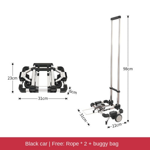 Mini Foldable Portable Grocery Shopping Trailer