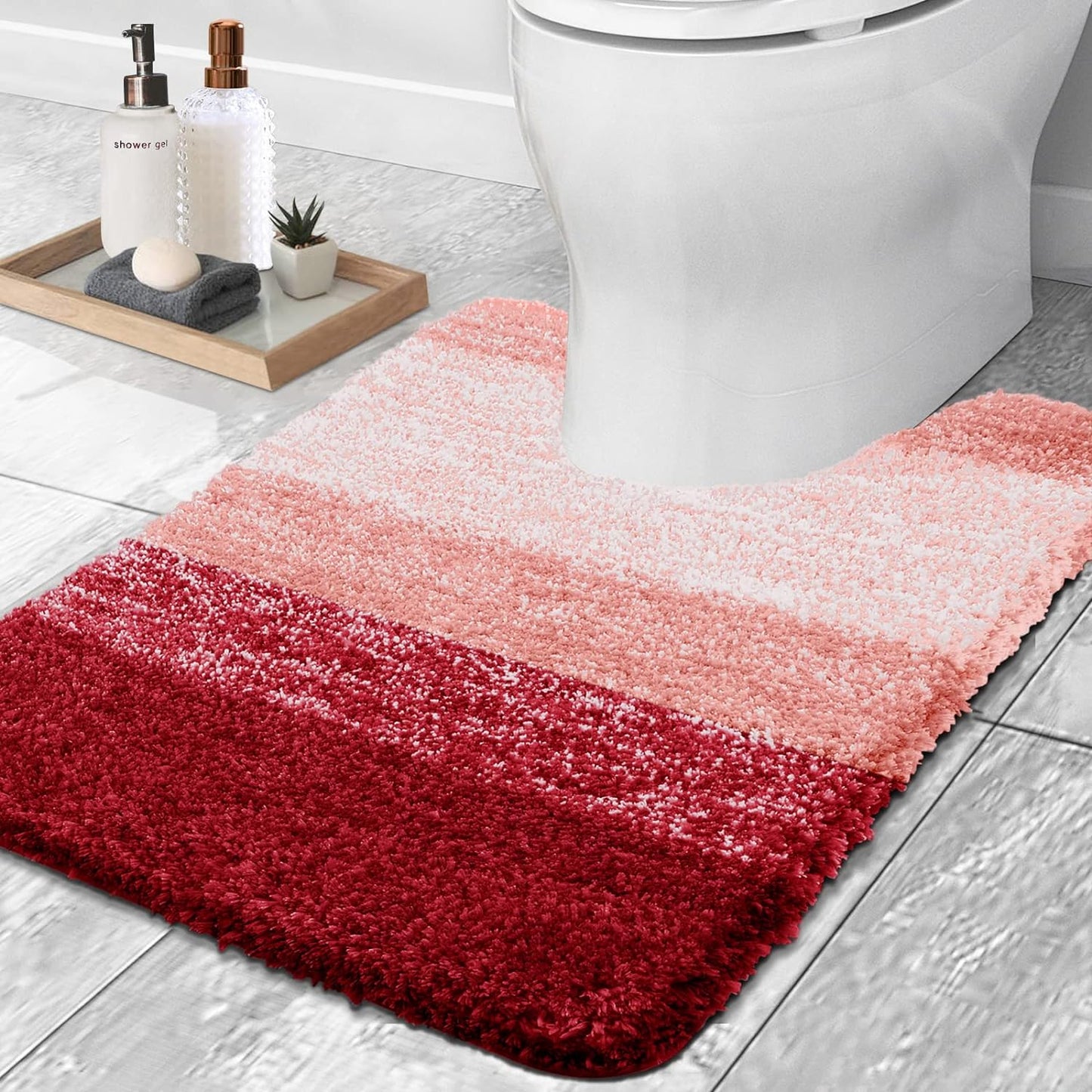 OLANLY Luxury Bathroom Rug Mat 36x24, Extra Soft and Absorbent Microfiber Bath Rugs, Non-Slip Plush Shaggy Bath Carpet, Machine Wash Dry, Bath Mats for Bathroom Floor, Tub and Shower, Blue