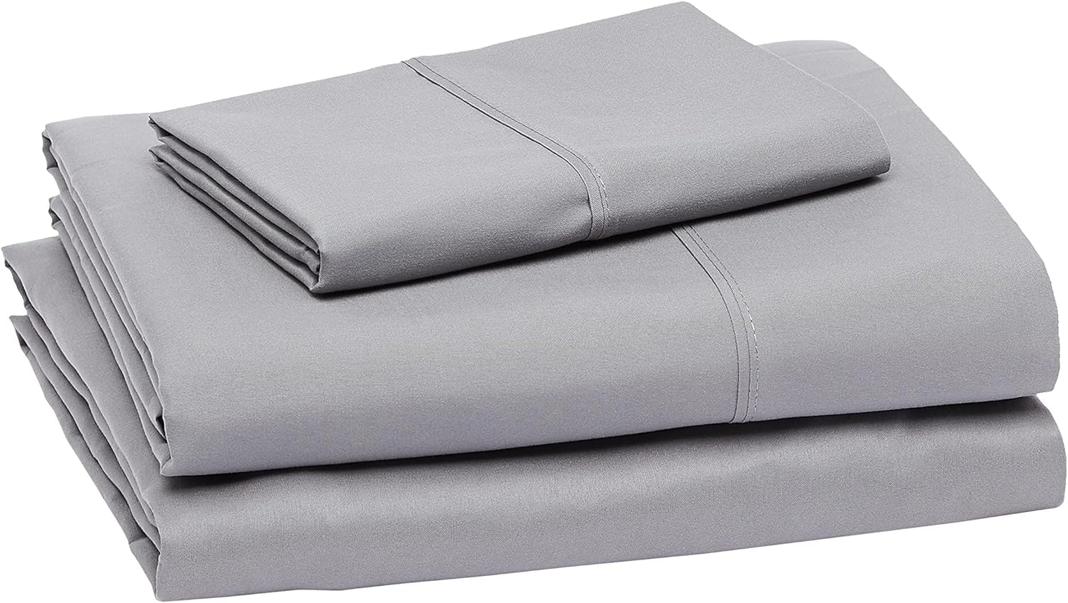 Amazon Basics Lightweight Super Soft Easy Care Microfiber 4-Piece Bed Sheet Set with 14-Inch Deep Pockets, Queen, Beige, Solid