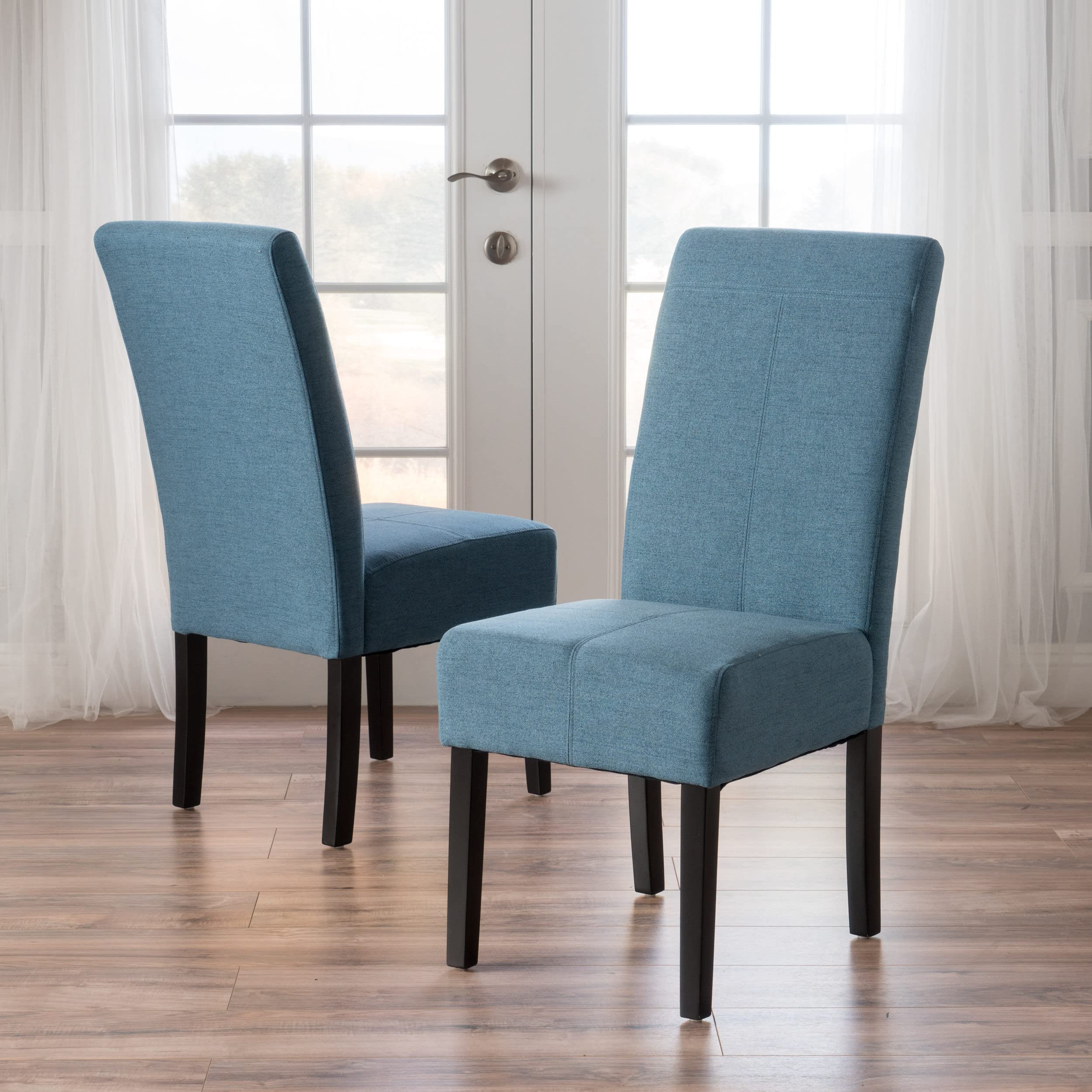 Christopher Knight Home Pertica Fabric Dining Chairs, 2-Pcs Set, Polyester White And Blue Floral