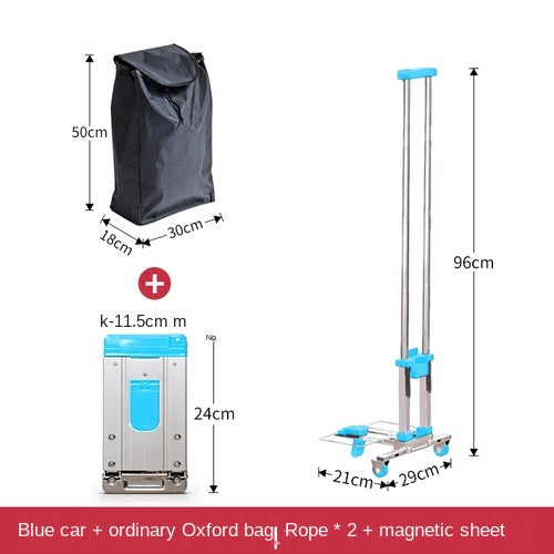 Mini Foldable Portable Grocery Shopping Trailer